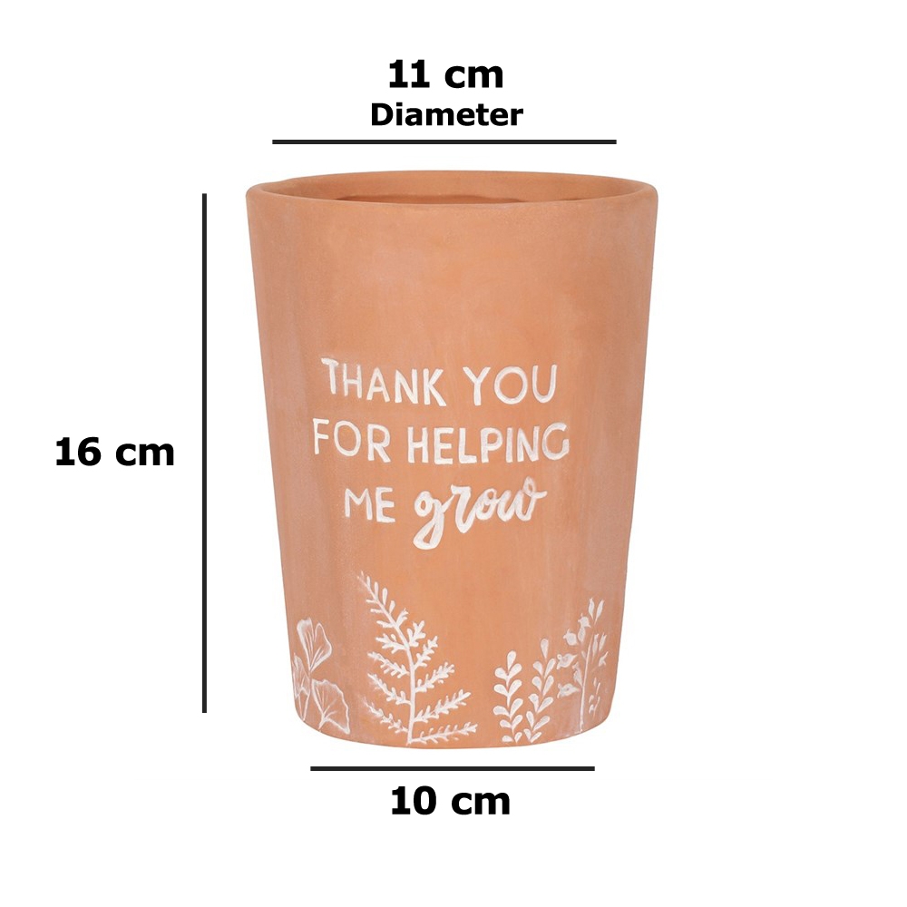Terracotta thank you pot infographic