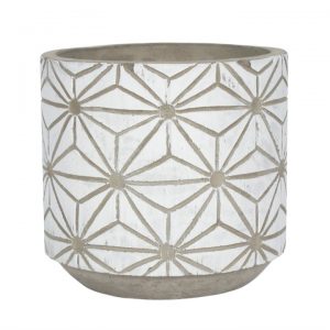 white geometric pot 1